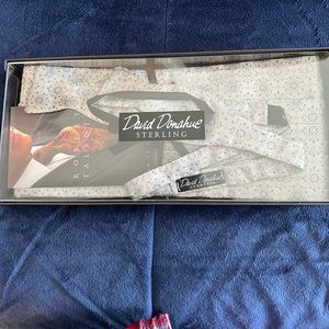 Boxed cummerbund and bow tie formal set.  DavidDonahue sterling collection.